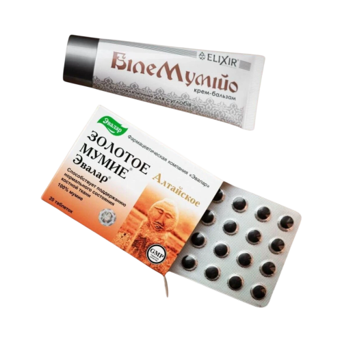 Set kráľa liečiv - biele a zlaté mumio
