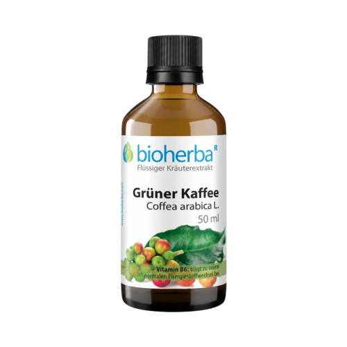 Zelená káva (Coffea arabica) kvapky – tinktúra – 50 ml – Bioherba