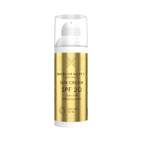 Opaľovací krém SPF 20 – starostlivosť o pokožku na slnku 50 ml – Green idea