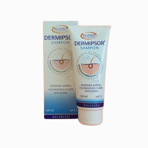 Dermipsor šampón - jemná starostlivosť o pokožku hlavy pri psoriáze a seboroickej dermatitíde - 100 ml -  InVitro