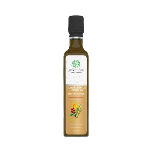 Kapucínka+brusnica – trstinový sirup 250 ml – Green idea