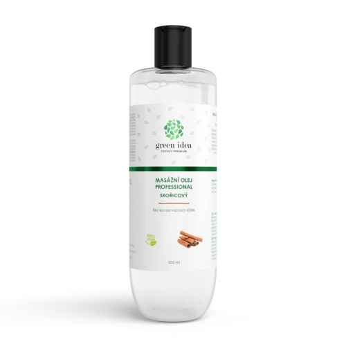 Škoricový masážny olej 500 ml – Green idea