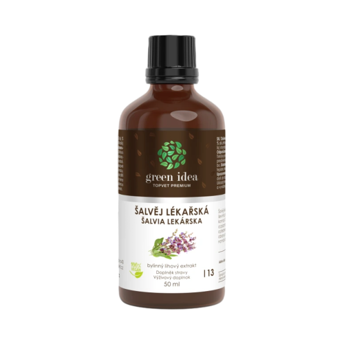 Šalvia lekárska – tinktúra – kvapky 50 ml – Green idea