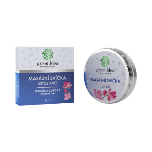 Masážna sviečka – lotosový kvet 30 ml – Green idea