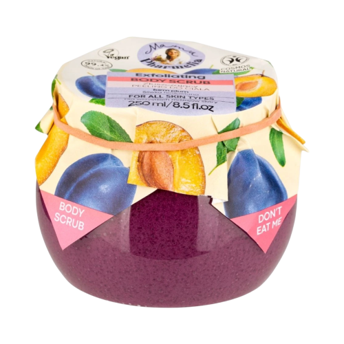 Exfoliačný telový peeling so slivkou - 250 ml - Mama Pharmelia