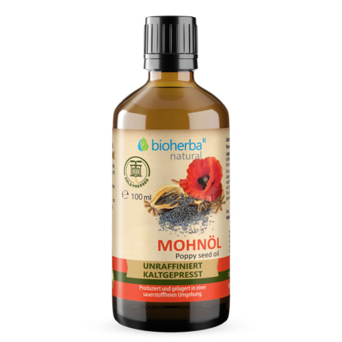 Makový olej lisovaný za studena - 100 ml - Bioherba