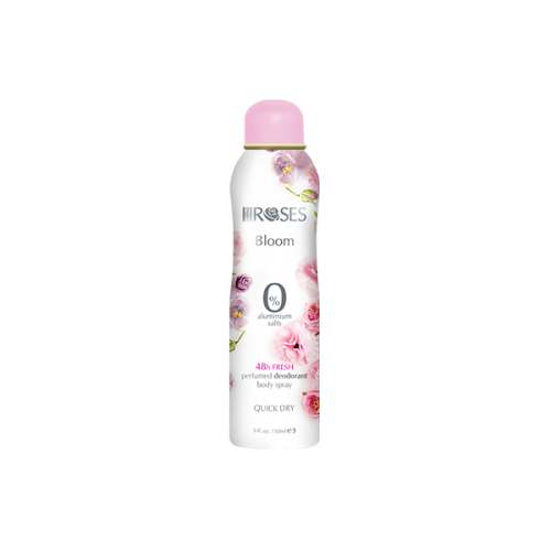 ROSES BLOOM Parfumovaný dezodorant s jemnou a očarujúcou vôňou 150 ml - NATURE OF AGIVA