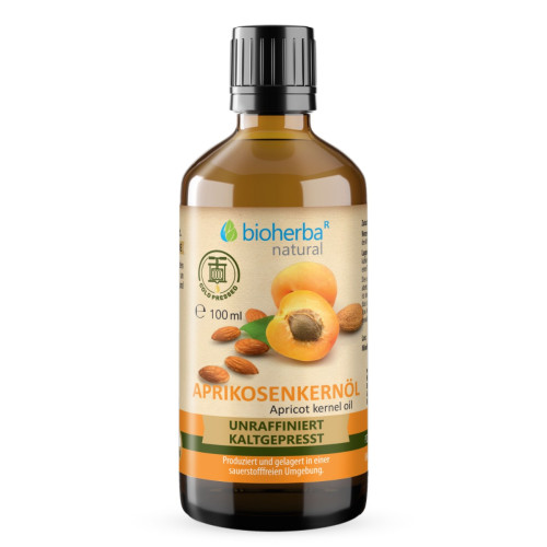 Marhuľový olej z jadier lisovaný za studena - 100 ml - Bioherba
