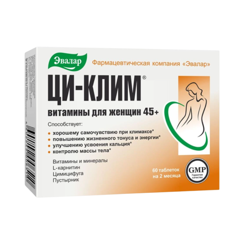 CI-KLIM® BIO doplnok výživy (menopauza v rovnováhe) - 60 tabliet - Evalar