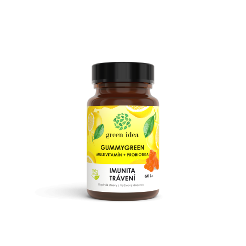 Gummygreen - Multivitamín + probiotiká 60 ks - Green idea