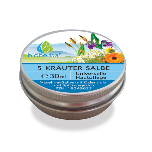 5-bylinná univerzálna masť na pokožku - 30 ml - Bioherba 5-bylinná univerzálna masť na pokožku - 30 ml - Bioherba