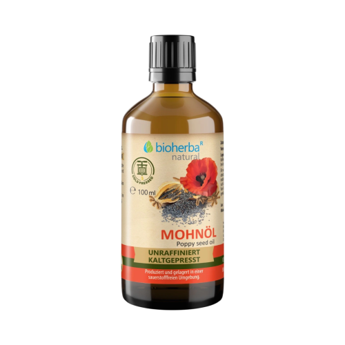 Makový olej lisovaný za studena - 100 ml - Bioherba