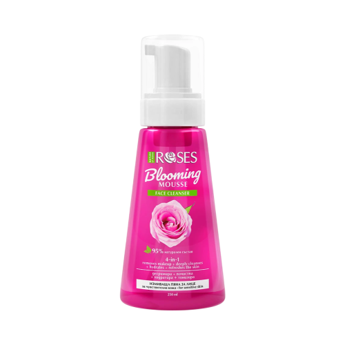 4v1 Rozjasňujúca pleťová pena ROSES 250 ml - NATURE OF AGIVA