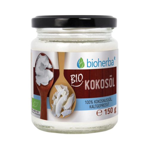 100 % bio kokosový olej za studena lisovaný – 150 g – Bioherba