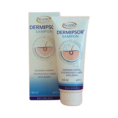 Dermipsor šampón - jemná starostlivosť o pokožku hlavy pri psoriáze a seboroickej dermatitíde - 100 ml -  InVitro
