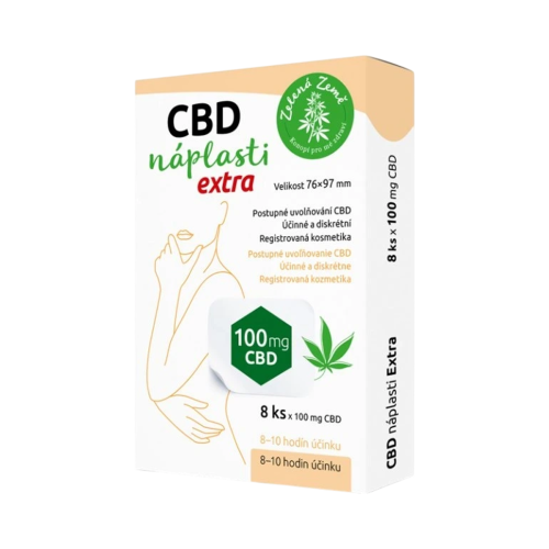 CBD náplasti extra veľké - balenie 8 ks - Zelená Země