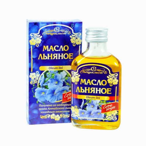 100% ľanový olej, za studena lisovaný, panenský - Specialist - 100 ml