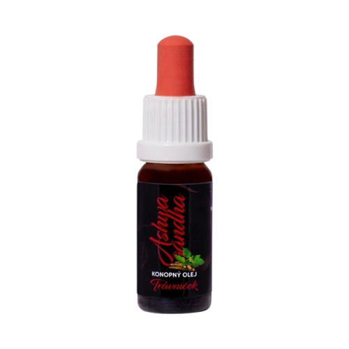 Cannabis 7,5 % (tetra extrakt)  konopný olej s Ashwagandhou - 10 ml - Trávniček