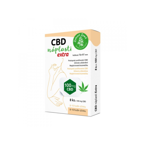 CBD náplasti extra veľké - balenie 8 ks - Zelená Země