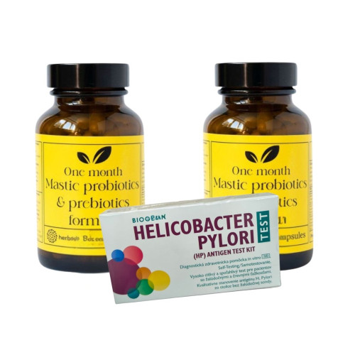 Set na podporu trávenia: 2x Masticha PROBIOTICS & PREBIOTICS + test na helikobaktera