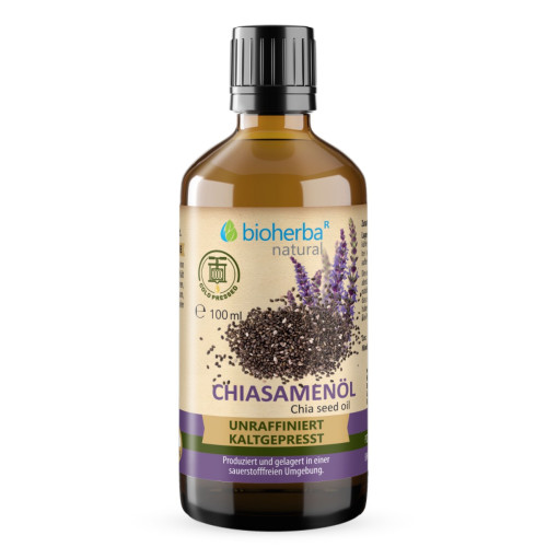 Chia olej lisovaný za studena - 100 ml - Bioherba