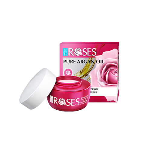 ROSES Intenzívny denný krém proti vráskam s ružovým olejom, arganom a morským kolagénom  pre normálnu pleť 50 ml - NATURE OF AGIVA