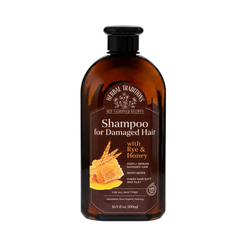 Šampón na poškodené vlasy s ražou a medom – 500 ml – Herbal Traditions Šampón na poškodené vlasy s ražou a medom – 500 ml – Herbal Traditions