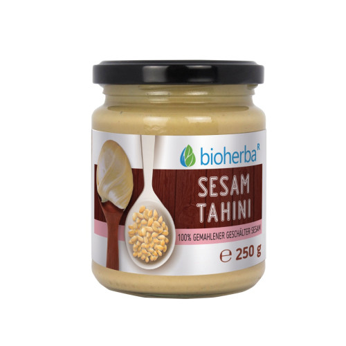 100 % sezamové tahini z mletého lúpaného sezamu – 250 g – Bioherba