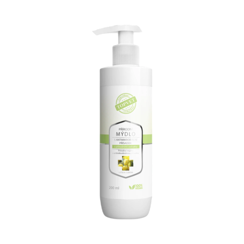 Prírodné mydlo s antimikrobiálnou prísadou s prírodnými extraktmi 200 ml – Green idea