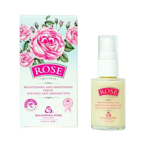 ROSE ORIGINAL – rozjasňujúce a vyhladzujúce sérum na tvár a okolie očí 30 ml - Bulgarian Rose Karlovo ROSE ORIGINAL – rozjasňujúce a vyhladzujúce sérum na tvár a okolie očí 30 ml - Bulgarian Rose Karlovo