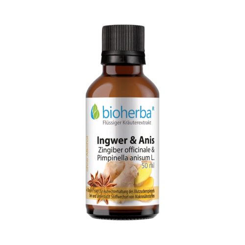 Zázvor & aníz kvapky – tinktúra – 50 ml – Bioherba