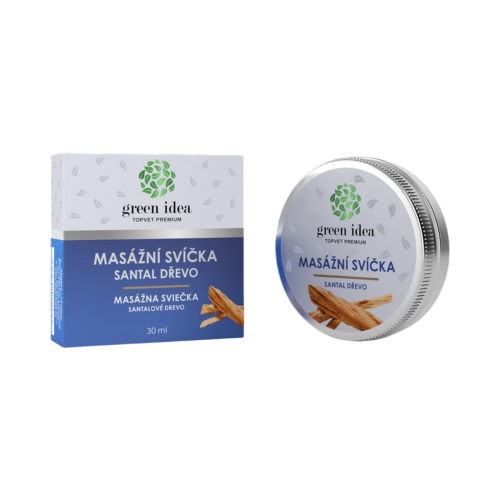 Masážna sviečka – santalové drevo 30 ml – Green idea