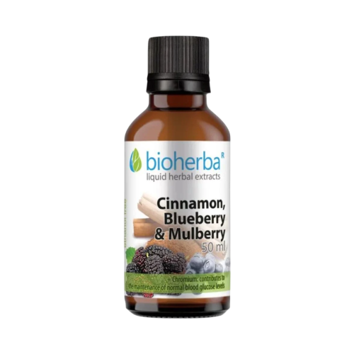 Cejlónska škorica, čučoriedka & čierna moruša kvapky – tinktúra – 50 ml – Bioherba