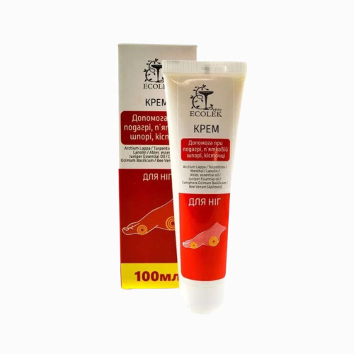Krém na starostlivosť o nohy, pätné ostrohy, haluxy a dna - 100ml - Ecolek