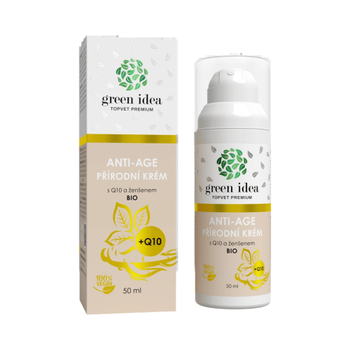 Prírodný anti-age krém s Q10 a ženšenom 50 ml – Green idea