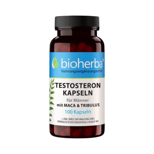 Testosterónové kapsuly pre mužov s macou a tribulusom - 100 kapsúl - Bioherba