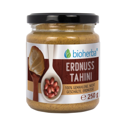 100 % arašidové tahini z mletých nelúpaných jadier – 250 g – Bioherba