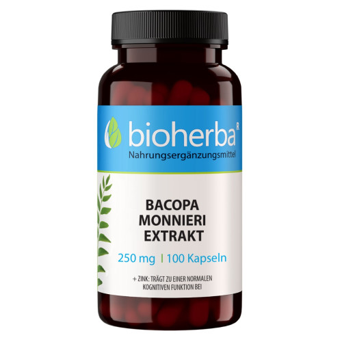 Bacopa extrakt 250 mg – 100 kapsúl – Bioherba Bacopa extrakt 250 mg – 100 kapsúl – Bioherba