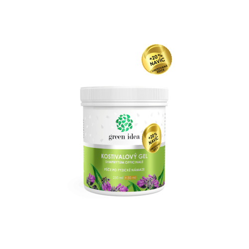 Kostihojový masážny gél – limitovaná edícia +20 % NAVYŠE 300 ml – Green idea