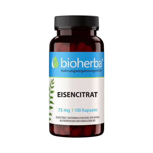 Železo (citrát) 75 mg – 100 kapsúl – Bioherba