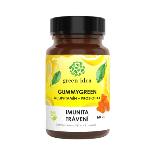 Gummygreen - Multivitamín + probiotiká 60 ks - Green idea
