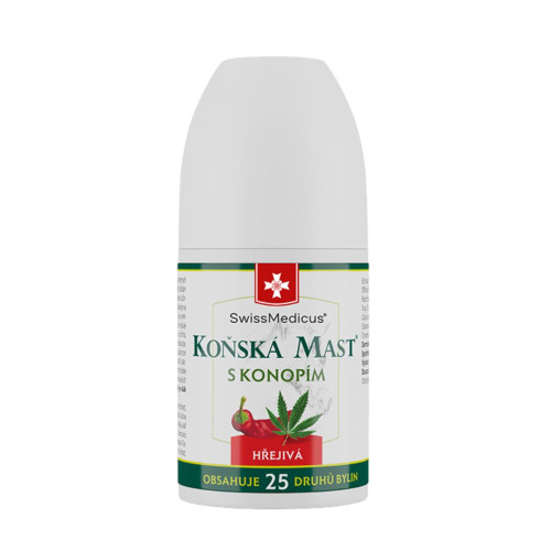 Konská masť s konope hrejivá ROLL-ON - 90 ml - SwissMedicus