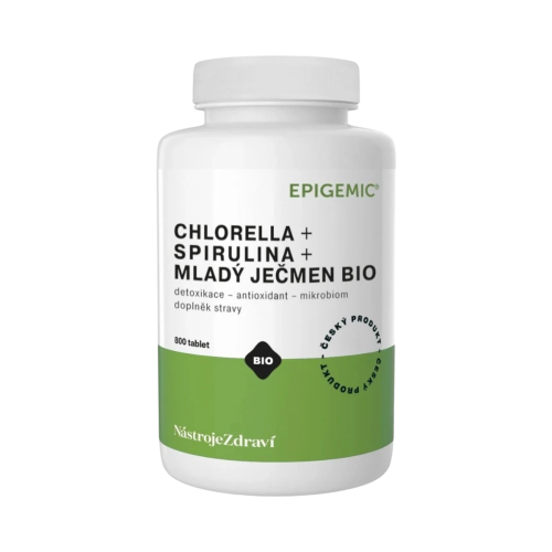 Chlorella+Spirulina+Mladý Ječmen BIO - 800 tabliet - Epigemic®