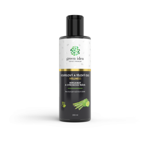 Bergamot a citrónová tráva – kúpeľový a telový olej 200 ml – Green idea