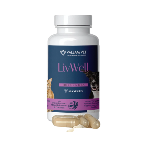 LIVWELL - podpora pečene a metabolizmu pre psy a mačky 60 kapsúl - Valsam Vet