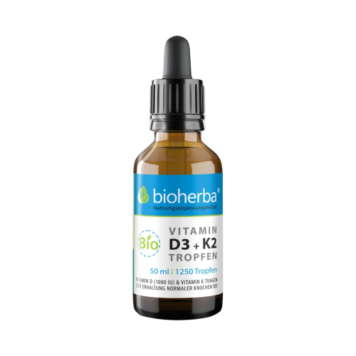 Vitamín D3 + K2 kvapky BIO - 50 ml - Bioherba