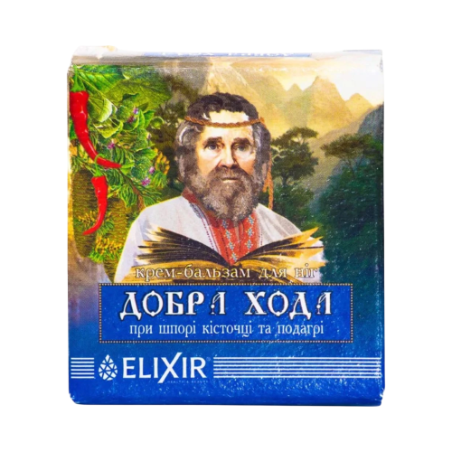 Krémový balzam "Dobrá chôdza" na pätné ostrohy, dnu a halluxy - 10 ml - Elixir
