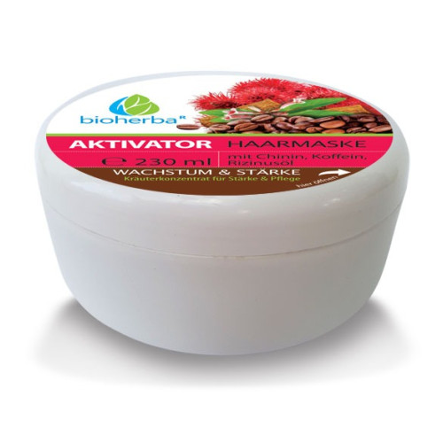 Vlasová maska Aktivátor s chinínom, kofeínom a ricínovým olejom - 230 ml - Bioherba Vlasová maska Aktivátor s chinínom, kofeínom a ricínovým olejom - 230 ml - Bioherba
