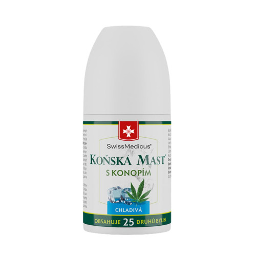Konská masť s konope chladivá ROLL-ON - 90 ml - SwissMedicus