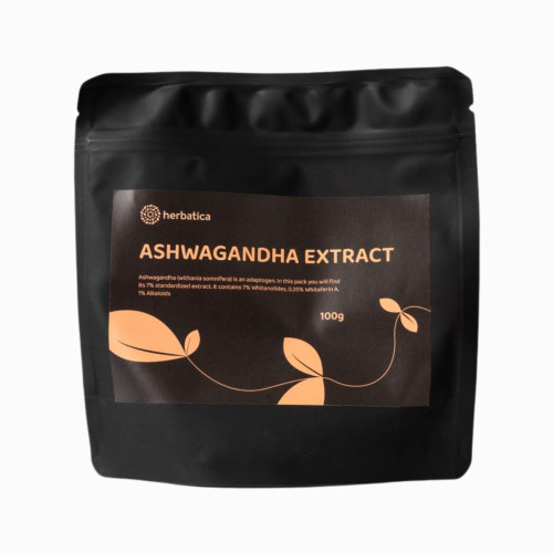 Ashwagandha prášok z koreňa, 7% extrakt - 100 g